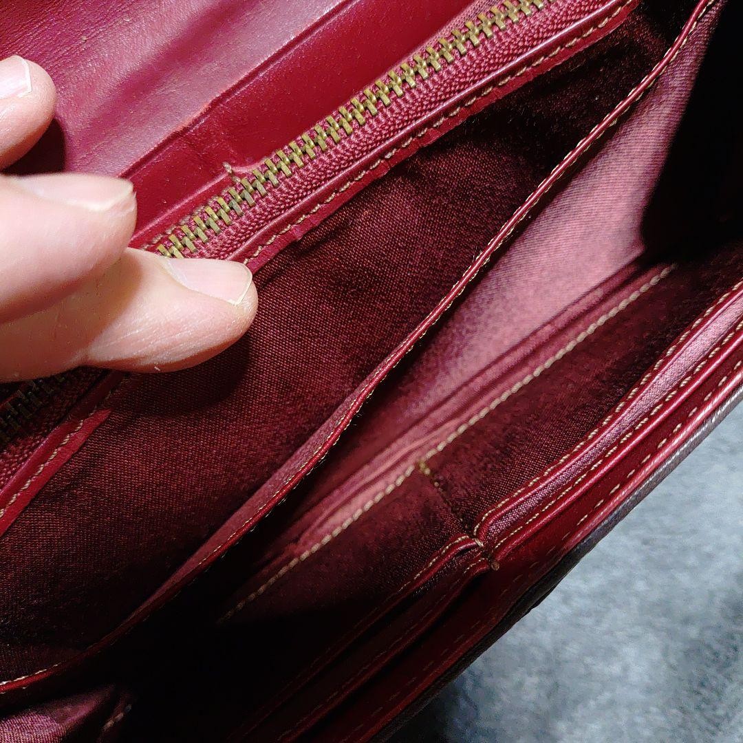 小物 BURBERRY BLUE LABEL check long wallet Burberry Blue Label Leather Check Long Wallet Red Light