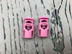 Plastic Cord Locks End Spring Stop Toggle Stoppers 20pc Pink