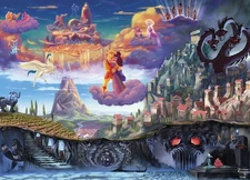 - Thomas Kinkade - Disney - Hercules -1000 Piece Jigsaw Puzzle
