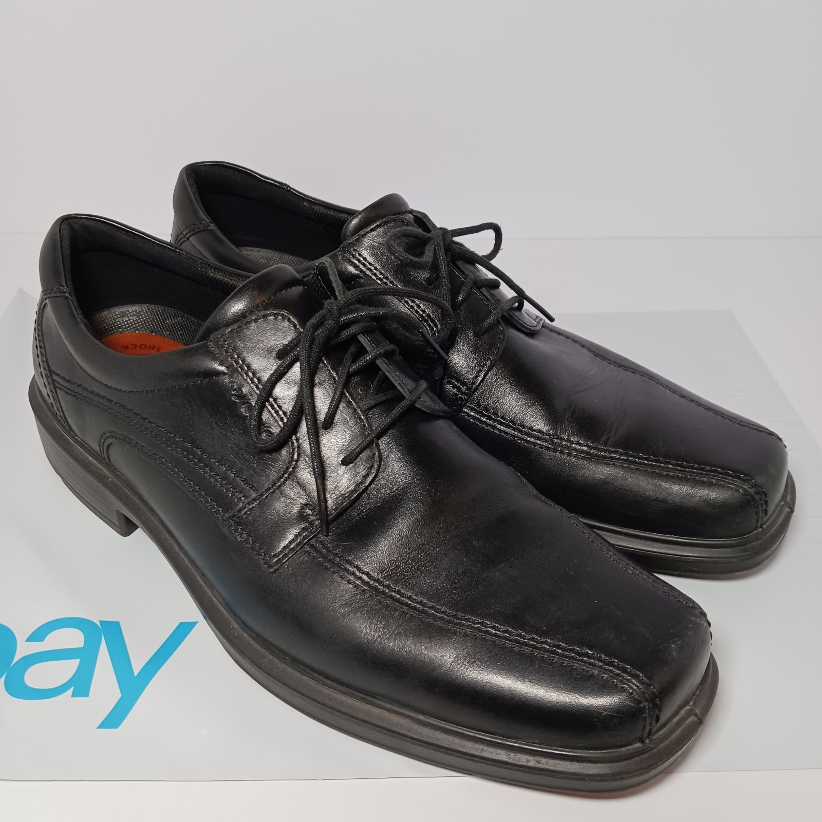 SAOLA ECCO scarpa elegante uomo nera Helsinki bici punta lacci Oxford EU 47 US 13 5
