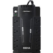 CyberPower UPS Standby Green - 550VA/330W 8-Outlet RJ11 Compact Design CP550SLG