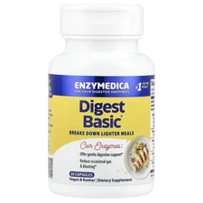 Enzymedica Digest Basic Essential Enzyme Formula 30 Capsules Casein-Free,