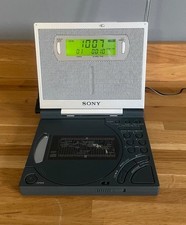 Sony ICF-CD2000S CD Player Alarm Clock  Silver Vintage Rare Retro - *NO RADIO*