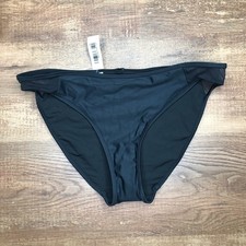 Aerie Mesh Full Coverage Bikini Bottom Size Medium Black Swim NWT
