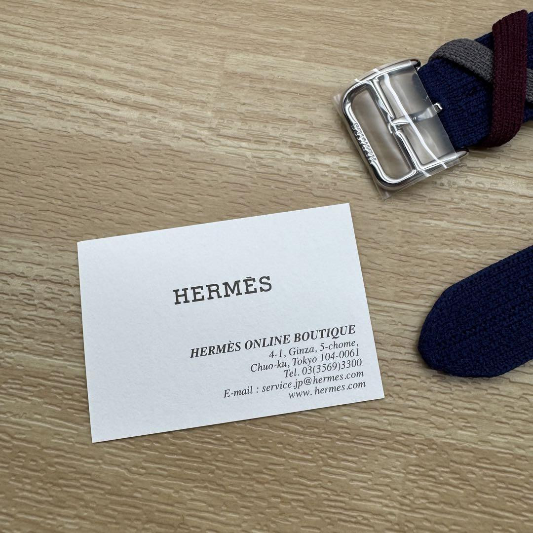 HERMES Apple Watch Simple Tour Strap 41mm Navy Gray Ciel HERMES Apple Watch Simple Tour Strap 41mm Navy Gray Ciel