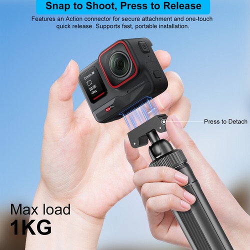 Support trépied magnétique à dégagement rapide selfie stick pour Insta360 ACE PRO2 PRO X5 X6 - Photo 6/10