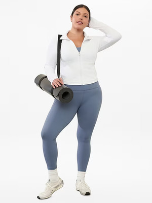 New Athleta 1X Salutation Stash High Rise 7/8 Legging Shadow Blue Plus 1X