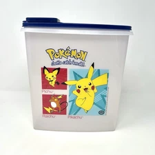 2001 Pokémon Pikachu Nintendo Tupperware Cereal Keeper Storage Container