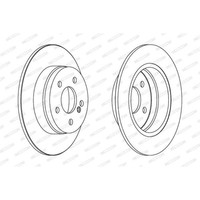 Ferodo 2X Bremsscheibe Hinten Ø278 Mm Voll FüR Mercedes-Benz C-Klasse W204 S204