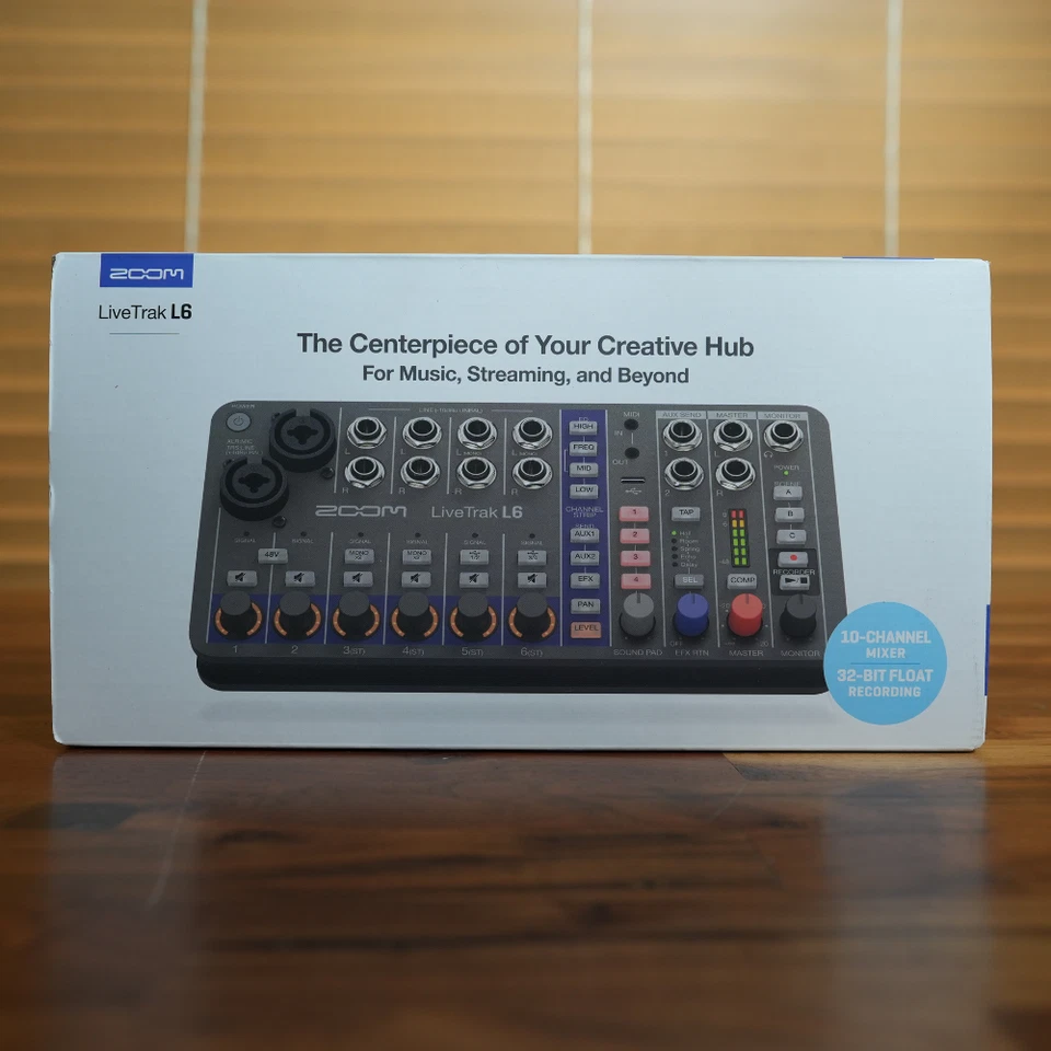 Zoom LiveTrak L6 10-Channel Digital Mixer Ultra compact Recorder Multitrack - Image 2 of 4