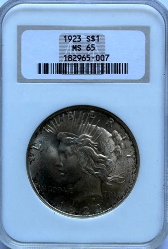 1923 Peace Dollar, MS 65 NGC, NR