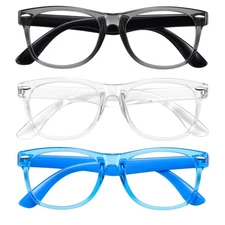 Blue Light Glasses for Kids 3 Pack Blue Light Blocking Glasses for Teen Boys Gir