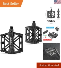 Bike Pedals 9/16 for MTB, Mountain Road Bicycle Flat Pedal, with 16 Anti-Skid...