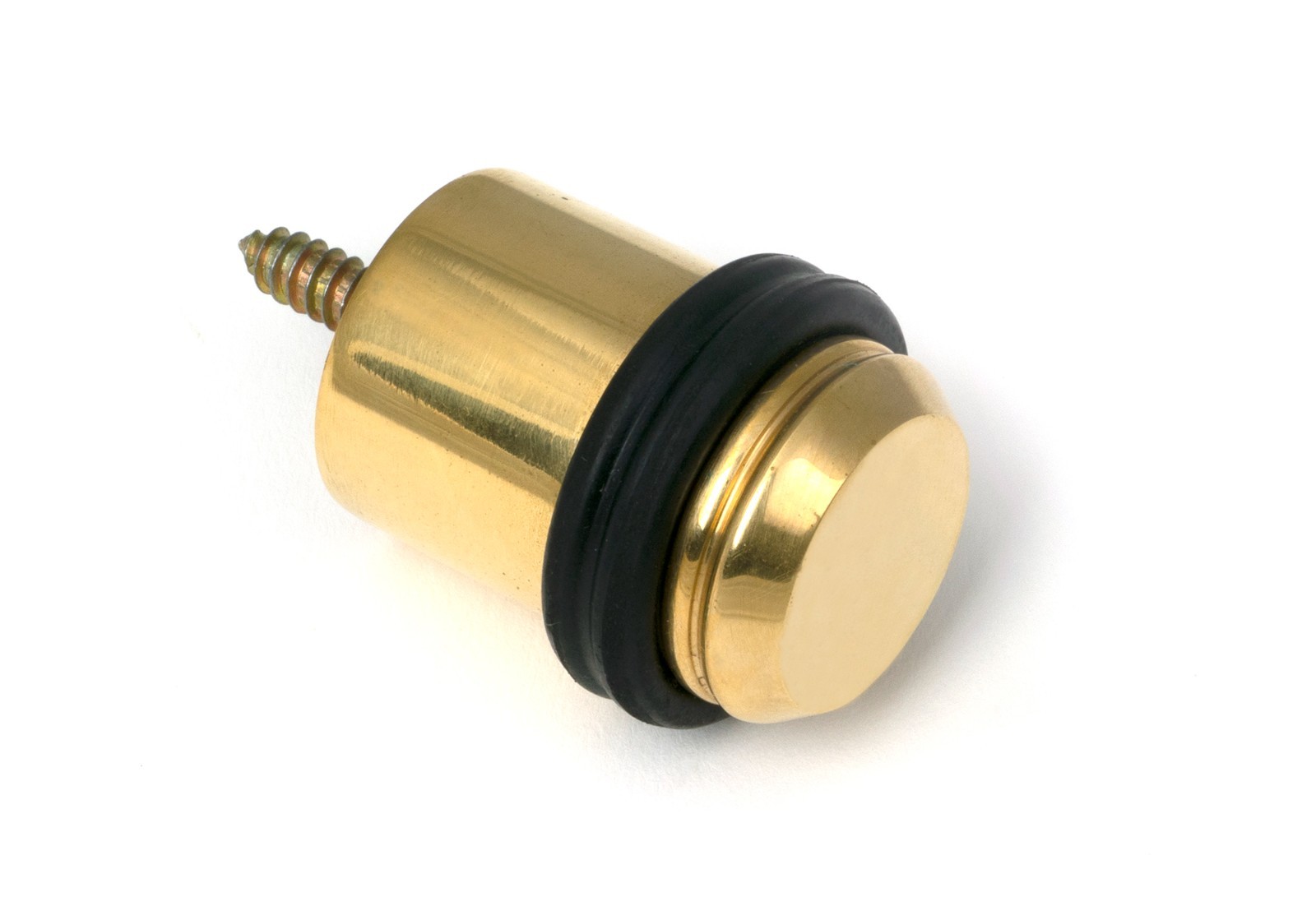 From The Anvil 52469 Polished Brass Floor Mounted Door Stop