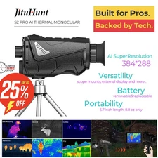 S2 PRO AI 384x288 Thermal Monocular Pocket Portable Thermal Scope for Hunting