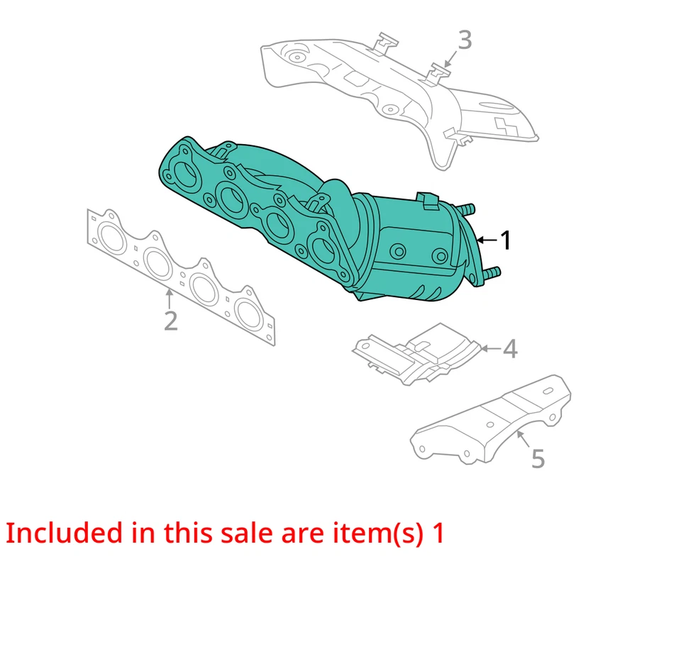 Kia Rio 2016 colector de escape fabricante de equipos originales 33 k millas - LKQ433813367 Foto 4 de 4