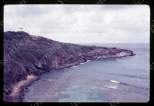 sl11  Original slide 1960's Hawaii Oahu Lava Rock Road 475a