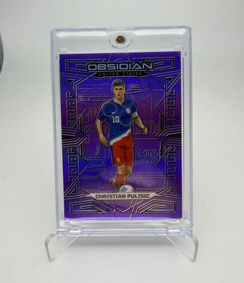 2023-24 Panini Obsidian - Christian Pulisic #49 Electric Etch Purple Flood 10/25