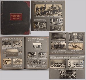Antique Massachusetts Agricultural College Calligraphy Photograph Album Book 