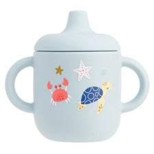 1PCS Cartoon Silicone Baby Feeding Cup BPA Free Leak Proof Training Cup with Han