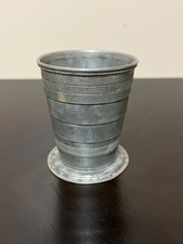 Antique White Metal Telescopic Goblet "For the Vest Pocket" Civil War Era