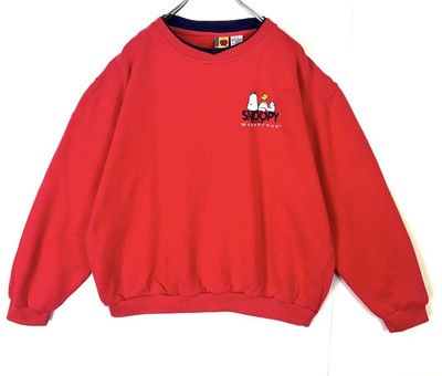 Vintage Peanuts Women M Peanuts Snoopy Sweatshirt Red Embroidery  Classic Charac