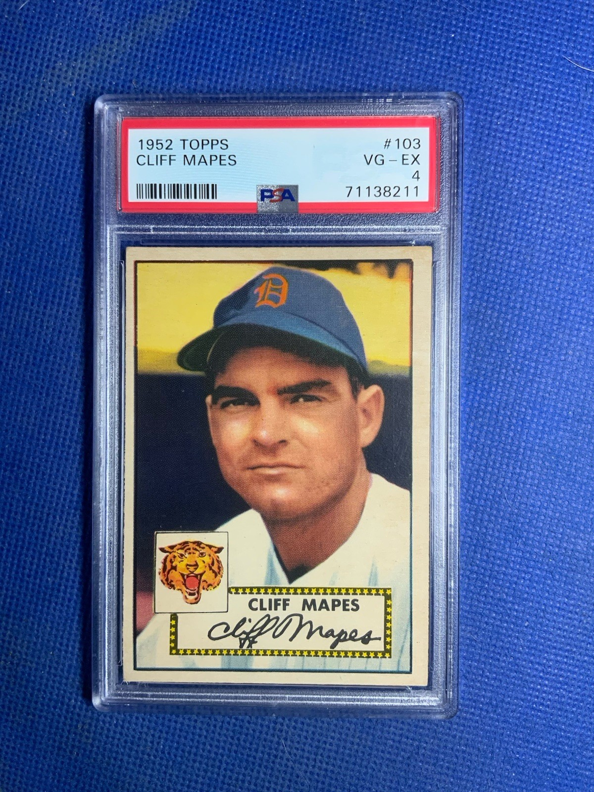 1952 Topps #103 Cliff Mapes PSA 4