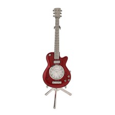 Image of Metal Miniature Clock Red Guitar Clock by William Widdop