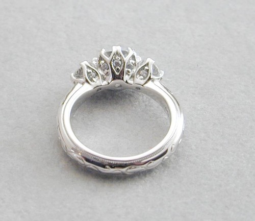 Tacori For Epiphany 3 Round Stone Engagement Ring NIB Size 4 - Picture 6 of 9