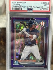 2024 Bowman Luis Baez Purple Raywave 1st Bowman RC Refractor BCP66 PSA 9 MINT