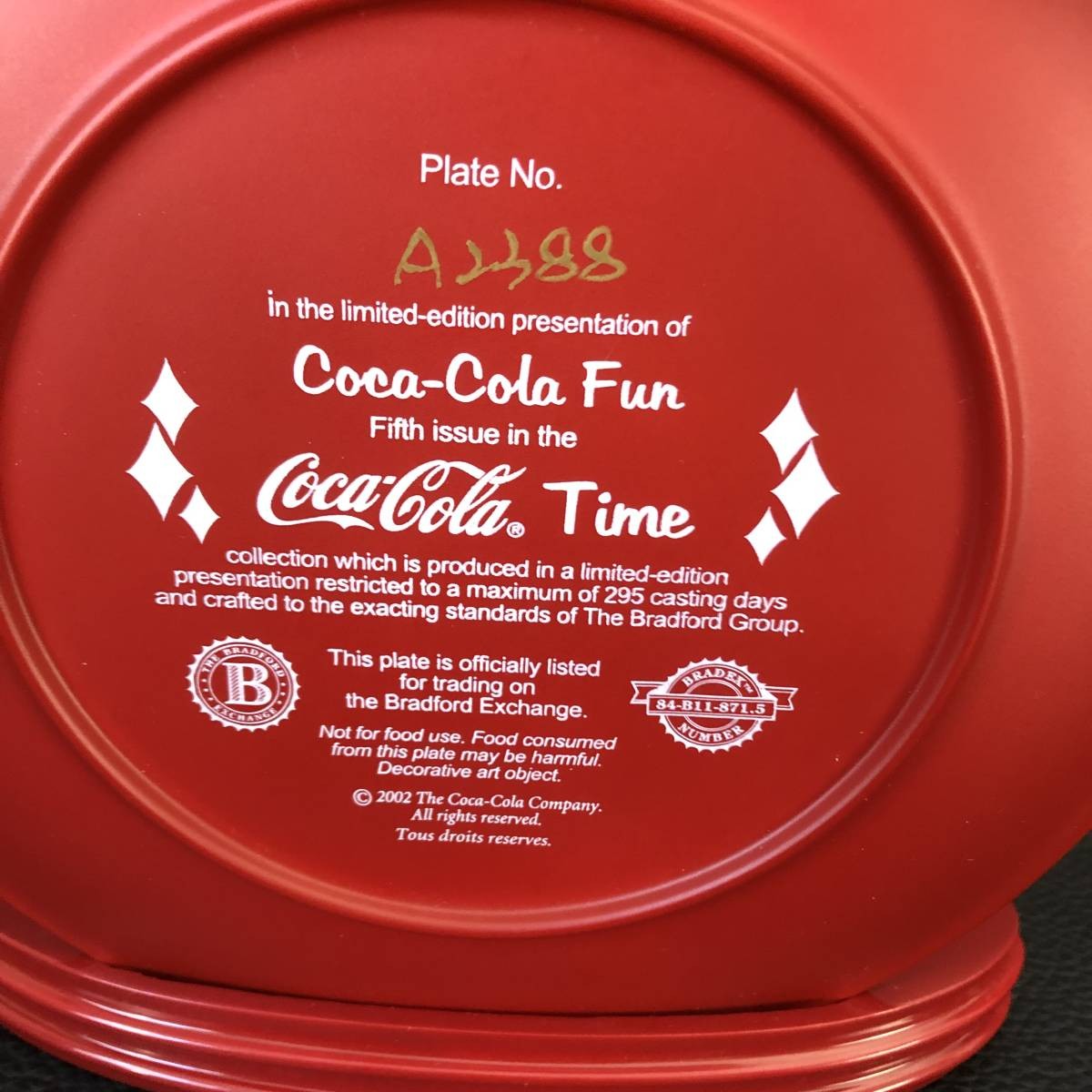 コカコーラ コレクターズプレート アメリカンダイナー 激レア☆コカコーラ コレクターズプレート ウエイトレス