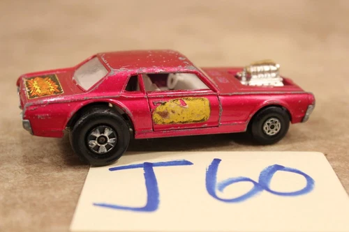 J60B VINTAGE 1970 LESNEY MATCHBOX SPEED KINGS K-21 COUGAR DRAGSTER MUSCLE CAR