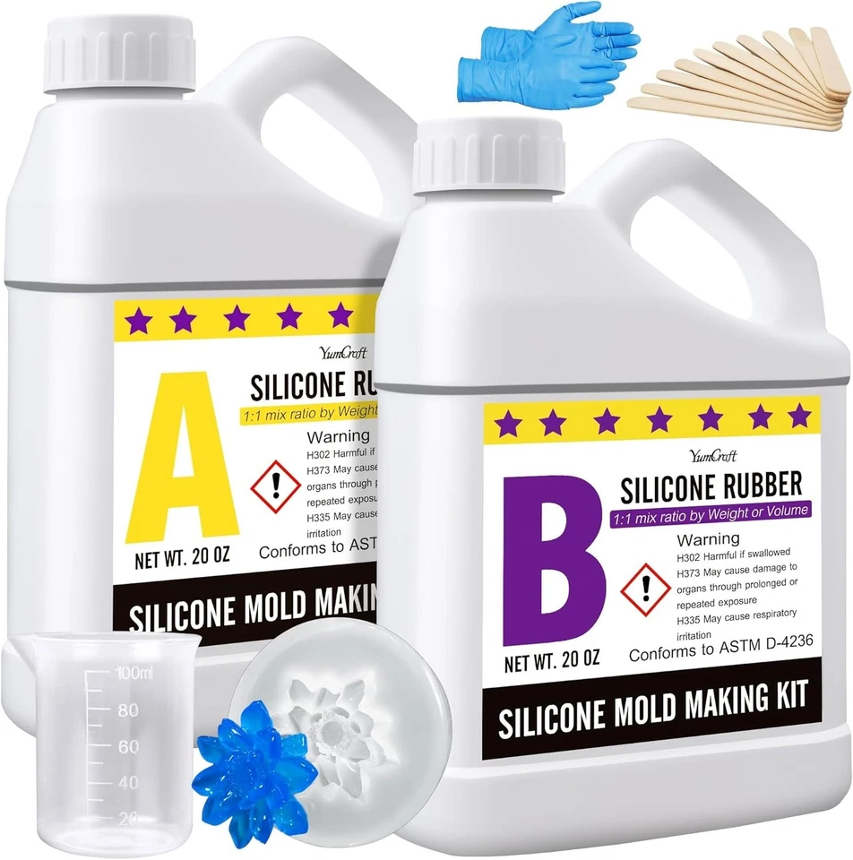 Kit di fabbricazione di stampi in silicone elastico Gomma traslucida 18A per ... - Immagine 3 di 4