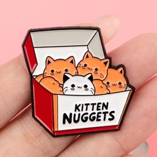 Cat Enamel Pin Cartoon Raccoon Brooches On Clothes Badge Bag Clothes Lapel