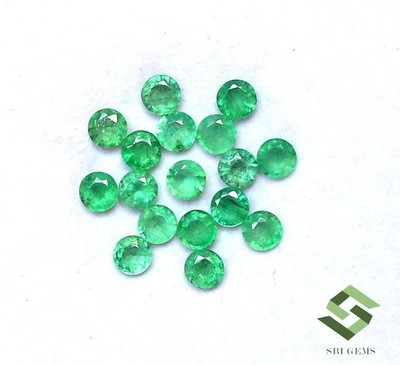 4 mm Natural Emerald Round Cut Lot 17 Pcs 3.40 CTS Calibrated Loose Gemstones