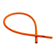 HealthAndYoga  Enema Rubber Colon Tube - Closed End 20  x 32 Fr, Deep Orange