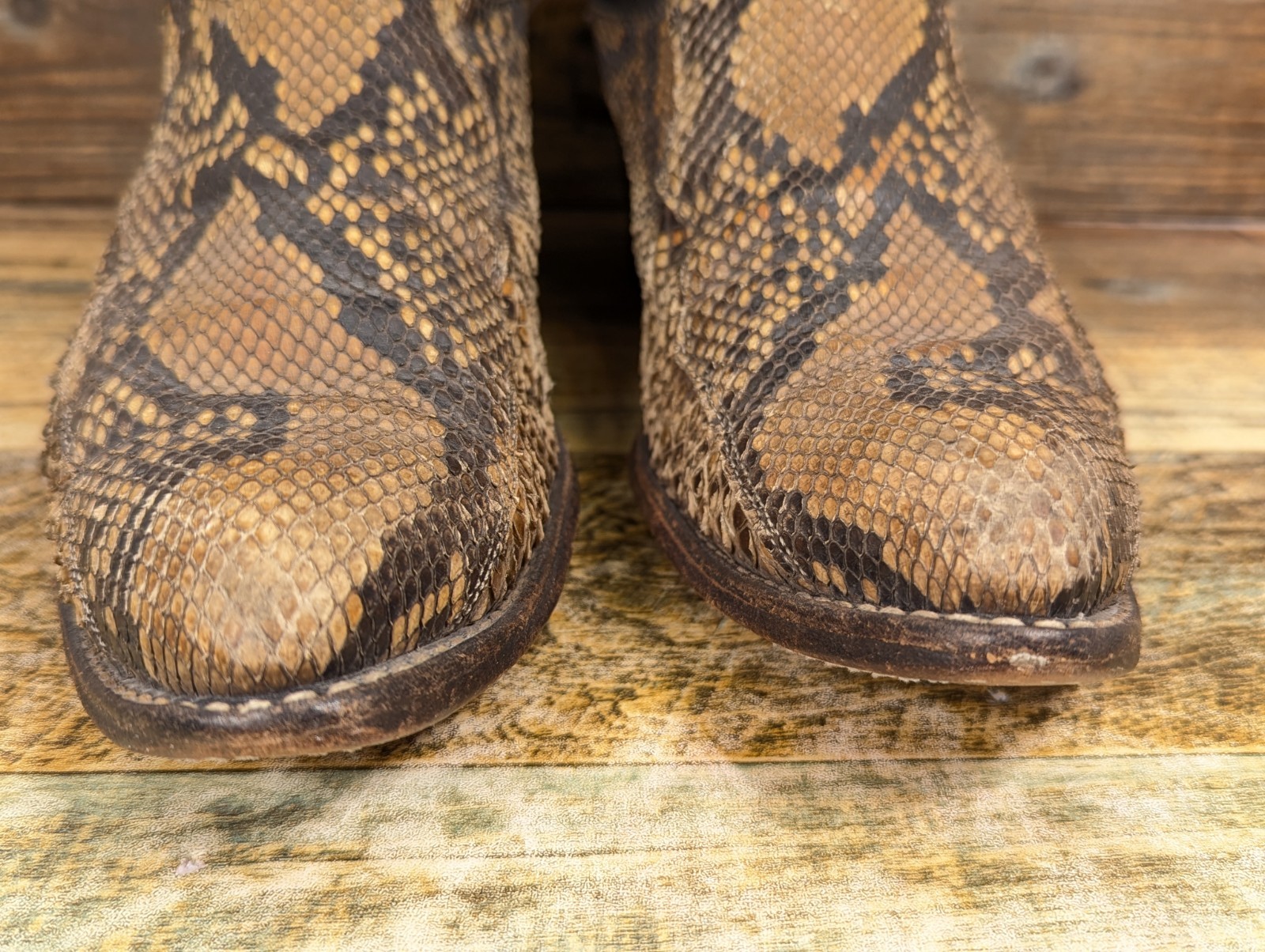 Vintage Dan Post Men's Size 10 EW Python Snakeski… - image 4