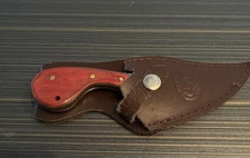 Chipaway Cutlery The Snook 7" Knife Frostwood Handle w/ Leather Sheath CW-141FW