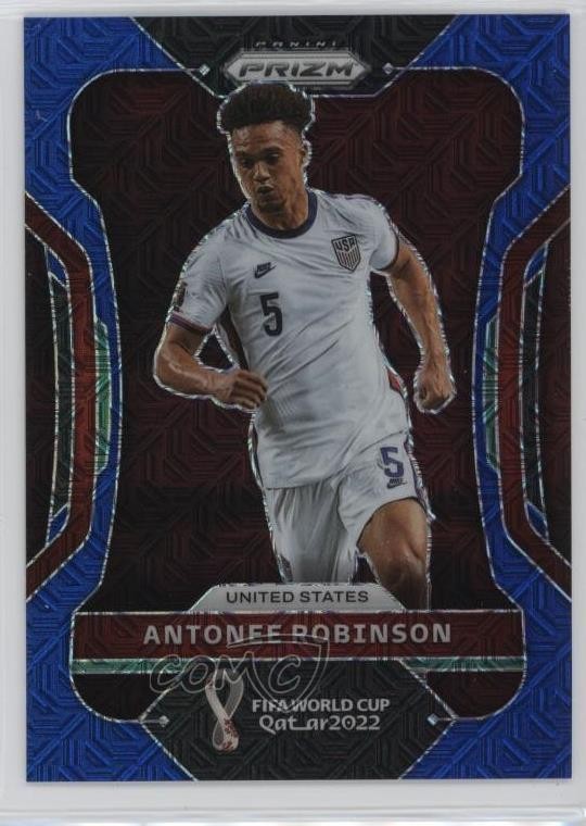 2022 Panini Prizm World Cup Qatar Blue Mojo 32/75 Antonee Robinson #199 1jo8