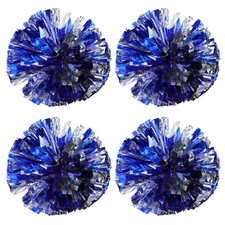 Blue Durable Hand Flower Pompoms for Team Cheerleading and Performances