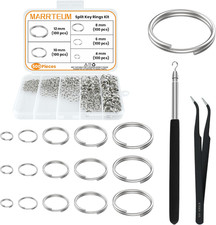 500PCS Stainless Steel Double Open Jump Rings Kit 4-12mm for Jewelry DIY Repair