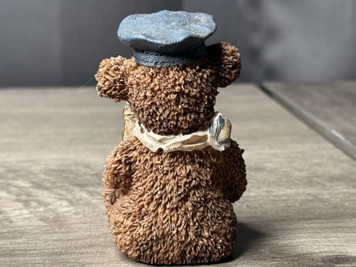 Vtg 4" YOUNG'S Sailor Navy Teddy Bear Resin Sailboat w Baby Bears & Anchor - Picture 4 of 8
