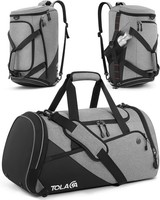 Sporttasche 47L Grau Rucksack Mit Schuhfach Nassfach FüR Fitness Reisen Sauna