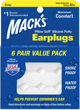 Pillow Soft Silicone Earplugs - 6 Pair, Value Pack &ndash; The Original Moldable Si...