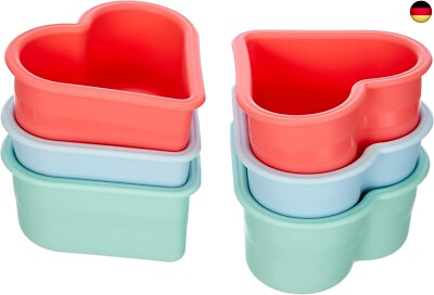 Lurch 83019 FlexiForm Muffin-Herzen 6er Set Pastel Mix / Backformen für kleine 