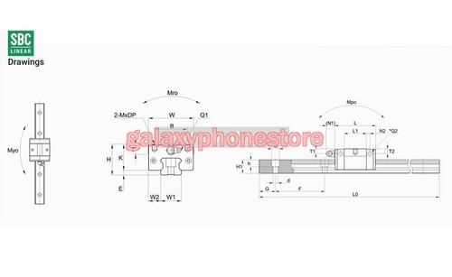 Qty:1 New For SBC Linear Guide Slider SBI 20SV - Picture 2 of 2
