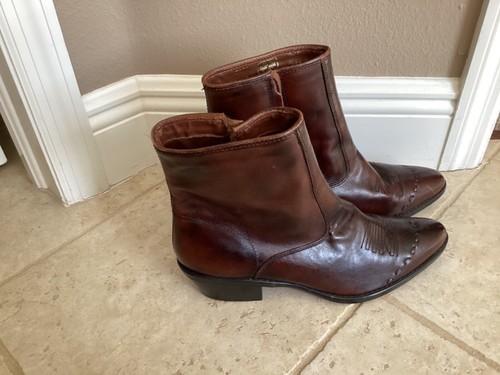 Stivali da cowboy ACME western in pelle marrone da uomo taglia 9,5 D usati - Foto 2 di 7