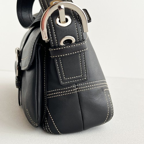 Vintage Coach Soho Hobo Shoulder Bag 9434 Black Leather Y2K NWOT - Picture 4 of 24