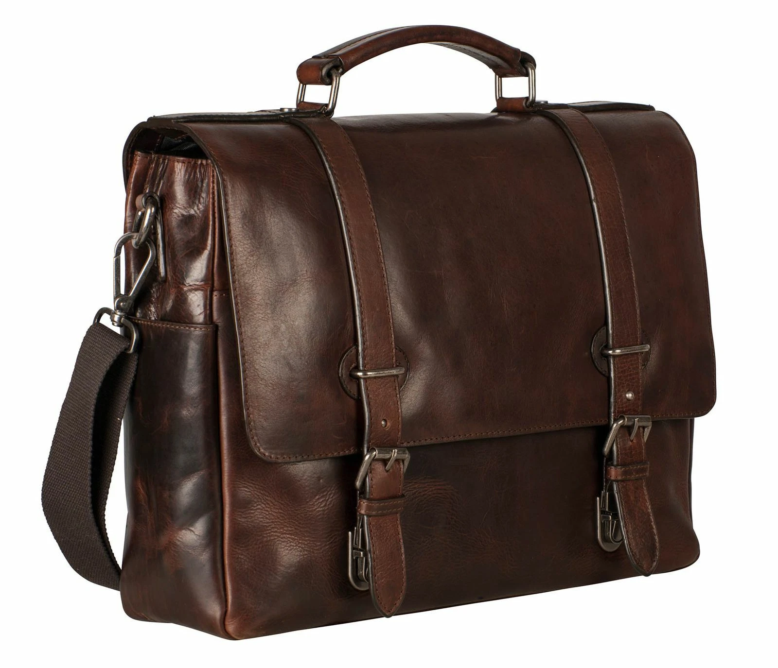 LEONHARD HEYDEN Roma Briefcase 2 Compartments Aktentasche Brown