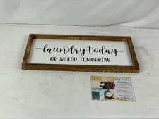 Tuobsm Farmhouse Laundry Wall Decor 15.6 x 5.8